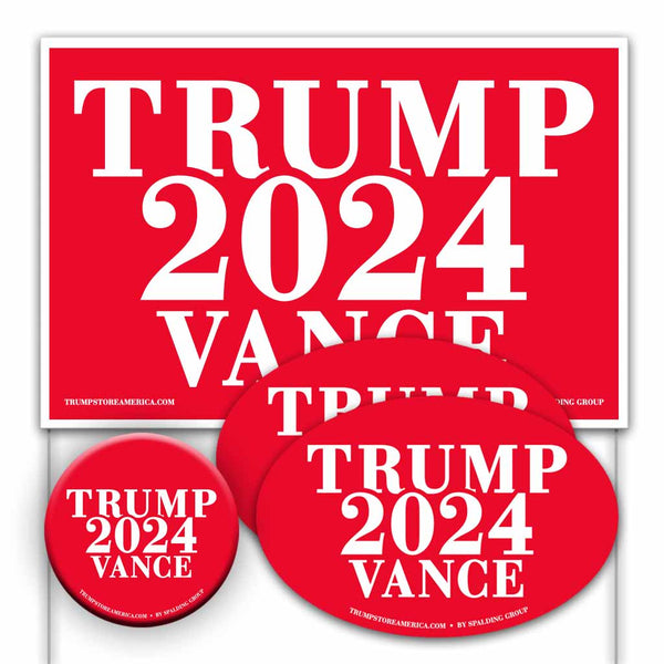 Trump Vance 2024 Yard Sign Kit - 4 Pack