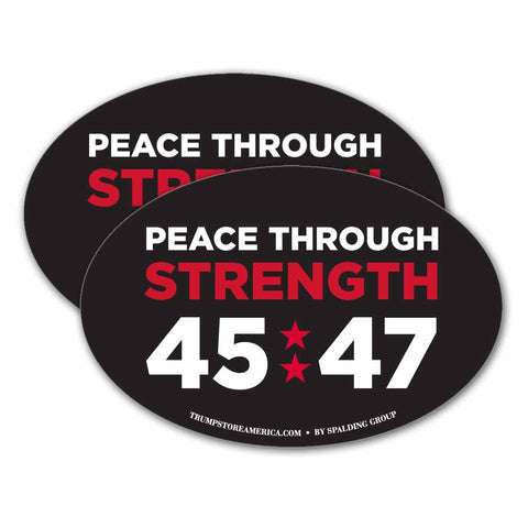 (Pack of 2) Peace Through Strength 45-47 Bumper Sticker