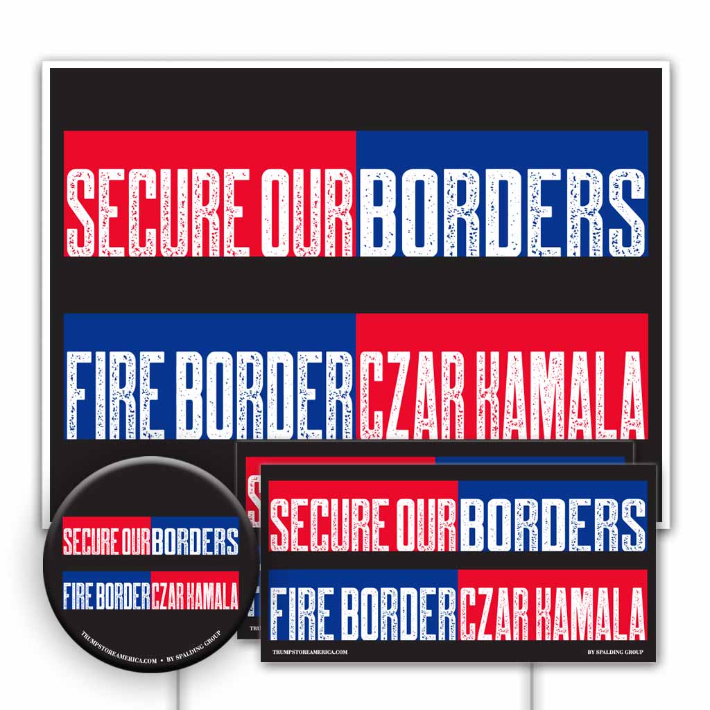 Yard Sign Kit - Fire Border Czar Kamala