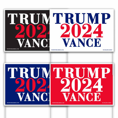 Trump Vance 2024 Yard Sign 4 pack