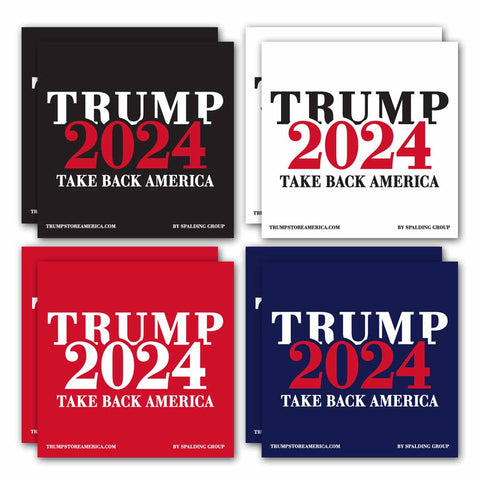 Trump 2024 Bumper Sticker - 4 Color Pack