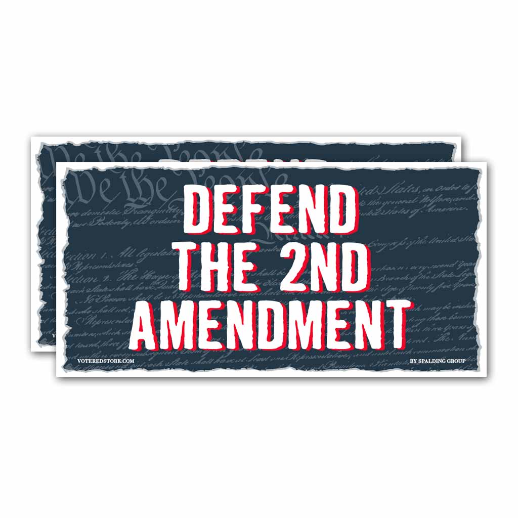 (Pack of 2) Bumper Sticker - Defend the 2nd Amendment