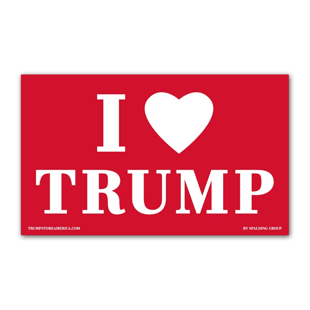 I Heart Trump Vinyl 5' x 3' Banner