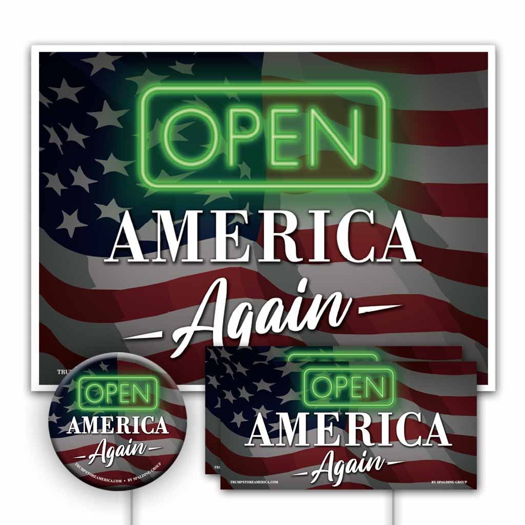 Yard Sign Kit - Open America Again